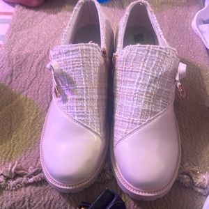 Tan tweed ankle boots